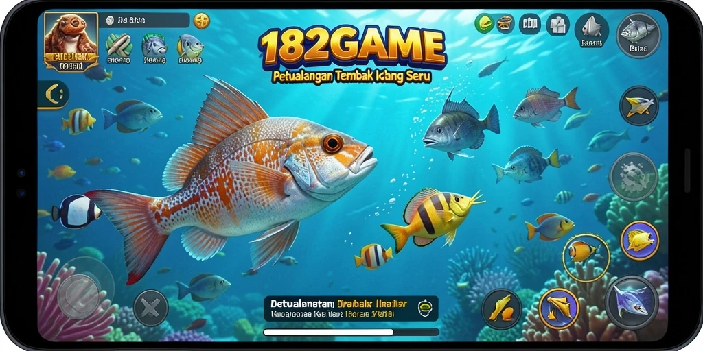 Gameplay Tembak Ikan yang penuh warna dan menantang.