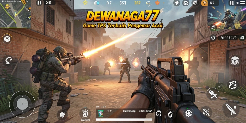 Screenshot DEWANAGA77 menampilkan aksi pertempuran seru.