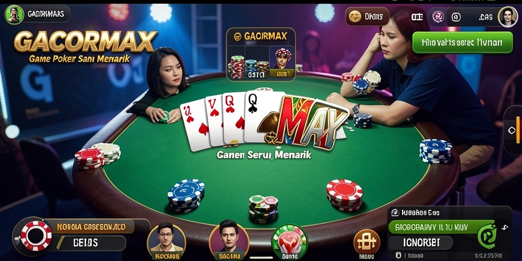Tampilan gameplay GACORMAX dengan suasana Poker yang mendebarkan.