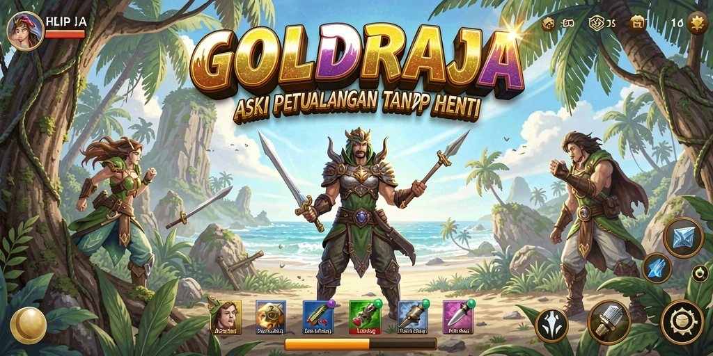 Tampilan permainan GOLDRAJA yang penuh aksi dan kecepatan.