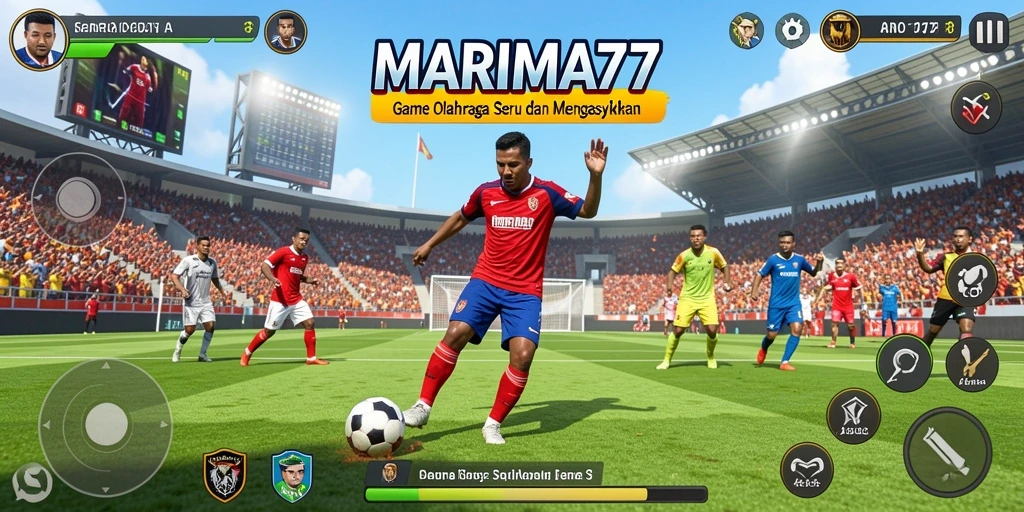 Screenshot gameplay MARIMA77 yang menampilkan aksi seru di lapangan.