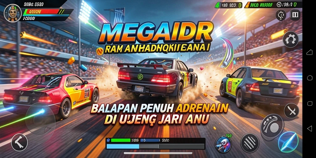 Gameplay Racing yang mendebarkan di MEGAIDR.