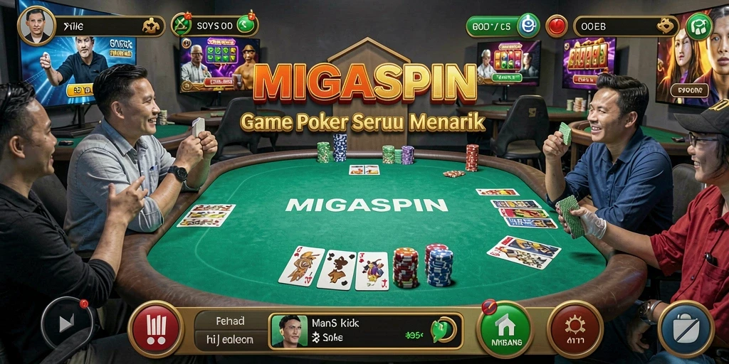 Tampilan gameplay MIGASPIN yang mendebarkan dan penuh aksi.