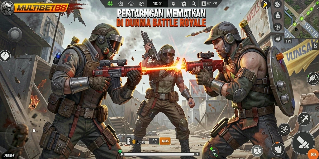 Tangkapan layar aksi epik dari MULTIBET88 dalam pertempuran Battle Royale.