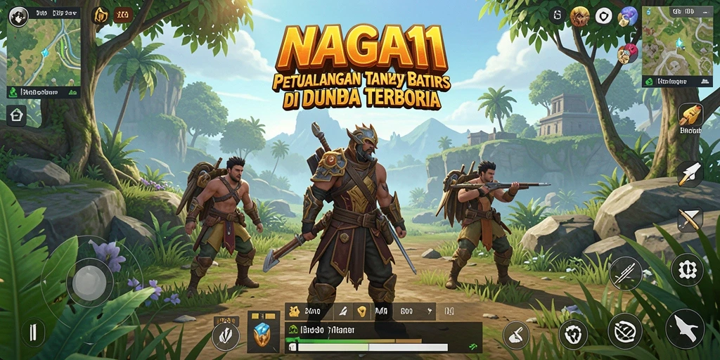 Tangkapan layar gameplay NAGA11 menampilkan dunia luas yang indah.