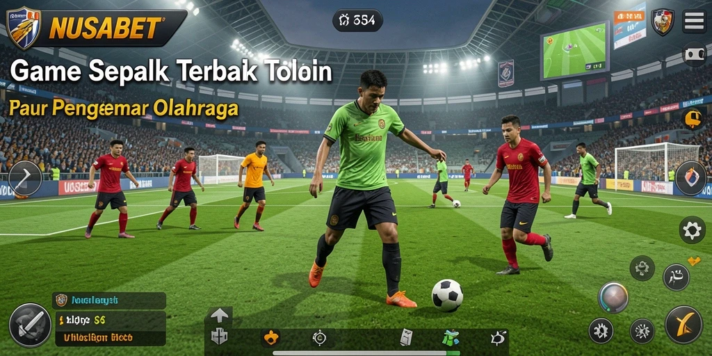 Tampilan gameplay sepak bola yang mendebarkan di NUSABET.