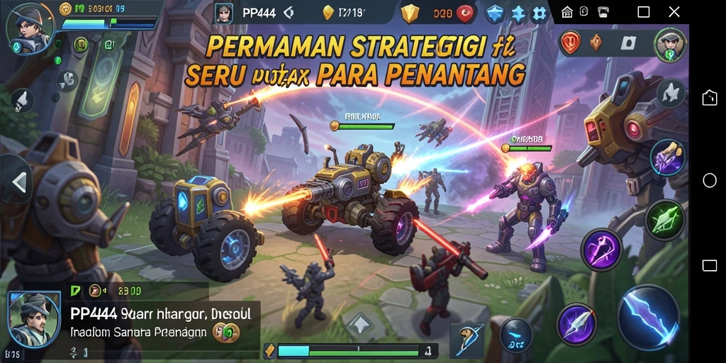 Tampilan permainan strategi yang intens dan menarik dari PP444.