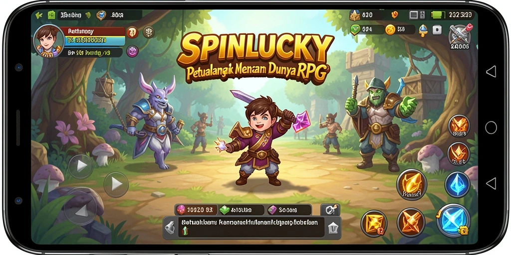 Tampilan gameplay RPG SPINLUCKY yang menarik dan penuh aksi.